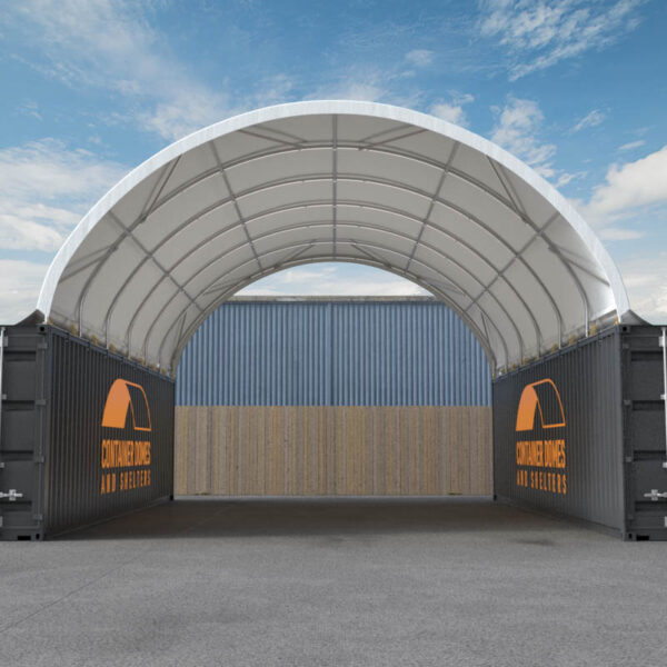 26ft x 40ft Container Dome Front View