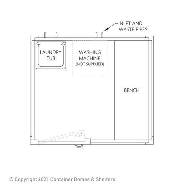 Laundry Room Plan View Drawing