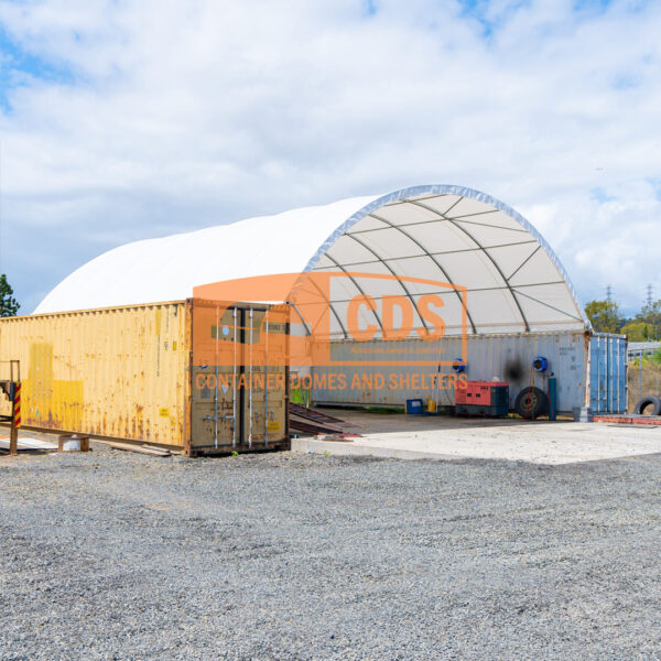 40ft W x 40ft L x 13ft H Container Dome Shelter - Image 3